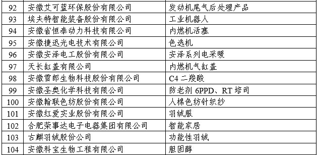 專精特新小巨人企業(yè)名單